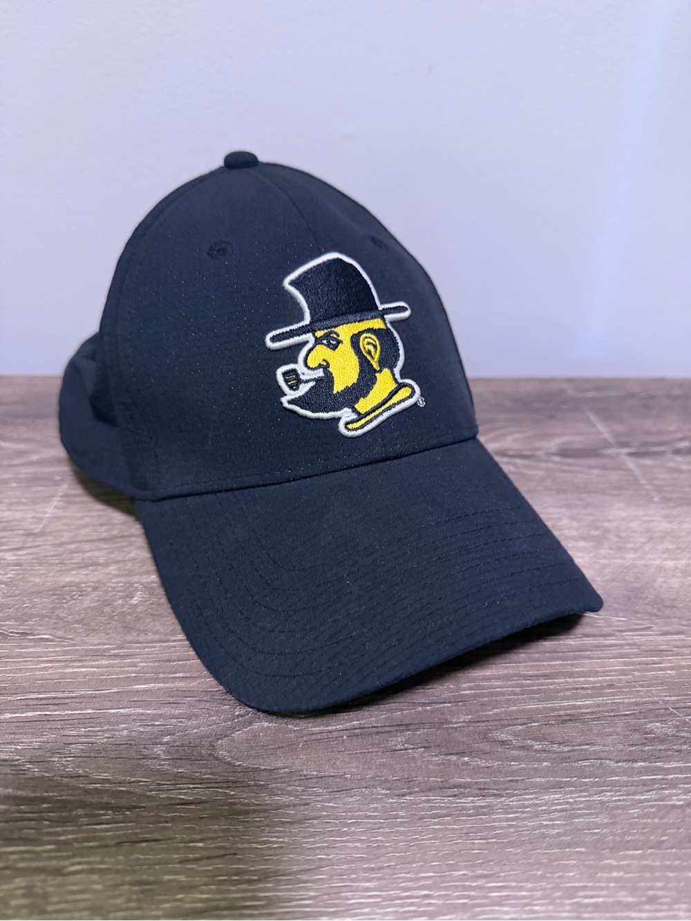 APP STATE fitted Black Cap with Embroidered Logo Under Armour